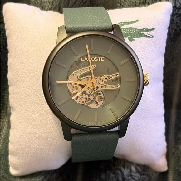 Lacoste Men's Watch with Green and Gold Accents - Picture 2 of 4